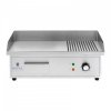 Płyta grillowa - 548 x 350 mm - gładka i ryflowana - 3000 W ROYAL CATERING 10012023 RCPG42-M